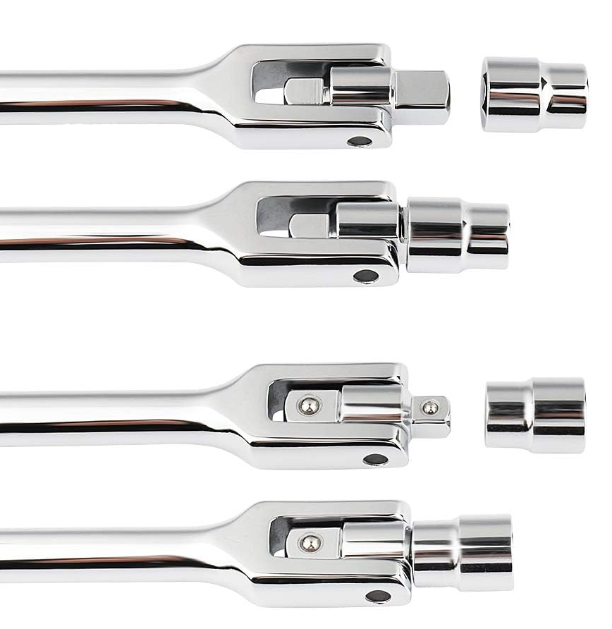 1/2-Inch and 3/8-Inch Drive Dual-drive 24-Inch Breaker Bar Flex Handle