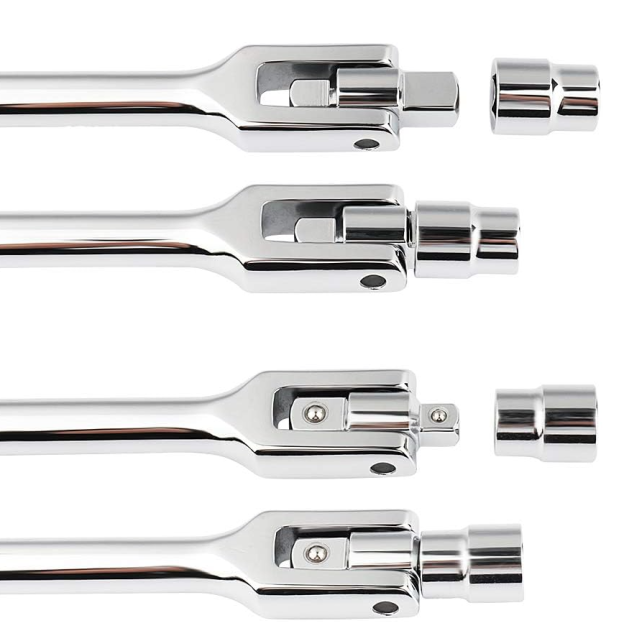 1/2-Inch and 3/8-Inch Drive Dual-drive 24-Inch Breaker Bar Flex Handle