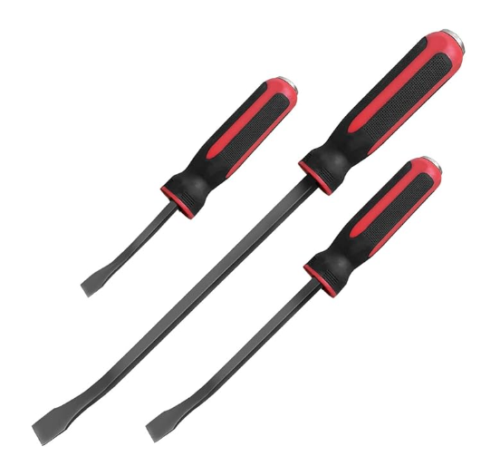 Strike Cap Handle, Angled Tip, Rust proof finish, Machanic Tools for prying, scraping, lifting, pulling | 3pcs Hand Tools Set