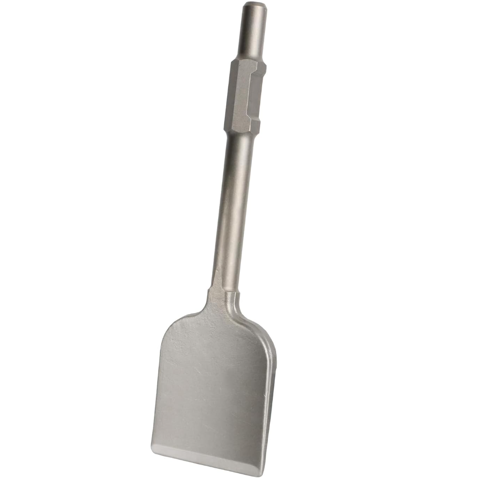 17.3 x 4.9 Inch Square Shovel Chisel - 65A Shank Steel Digging Shovel Chisel, Round Shank Spade Chisel, Ideal for Gardening, Landscaping, Concrete, Bricks