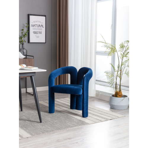 JPJPUU Contemporary Designed Velvet Fabric Upholstered Accent/Dining Chair /Barrel Side Chairs Kitchen Armchair