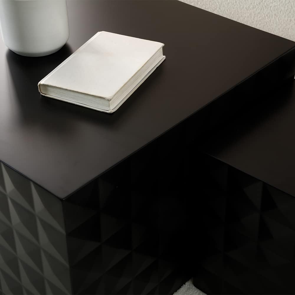 Modern Nesting Coffee Table, Square Coffee Table Set of 2