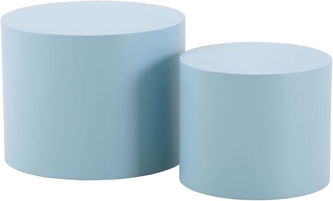 Round Coffee Table Set of 2, Nesting Coffee Table and End Table Set