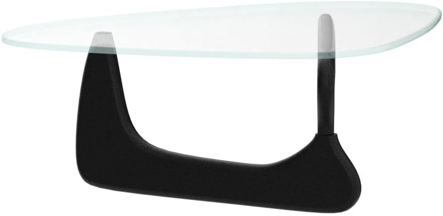 Small Oval Glass Coffee Table Modern Triangle Coffee Table 32.2"D x 22.5"W x 16"H
