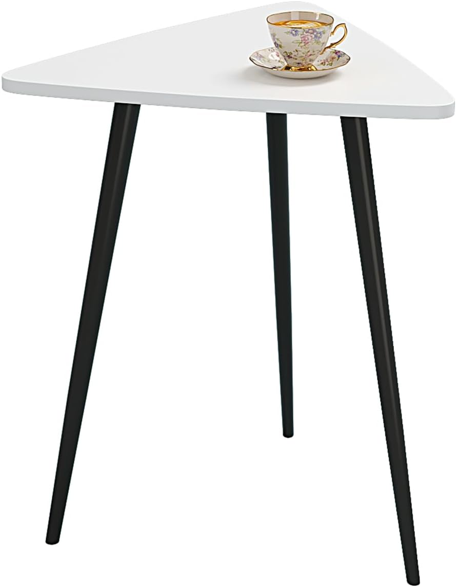 White Side Table Small Triangle End Tables Modern Narrow Sofa Table