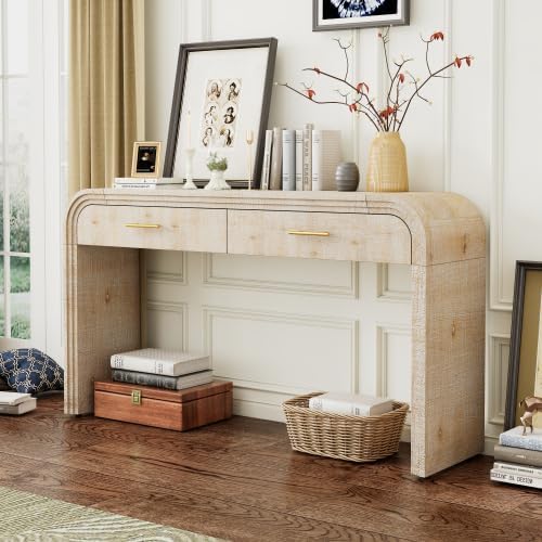 59'' Retro Console Table Farmhouse Sofa Table Entryway Table with Drawer
