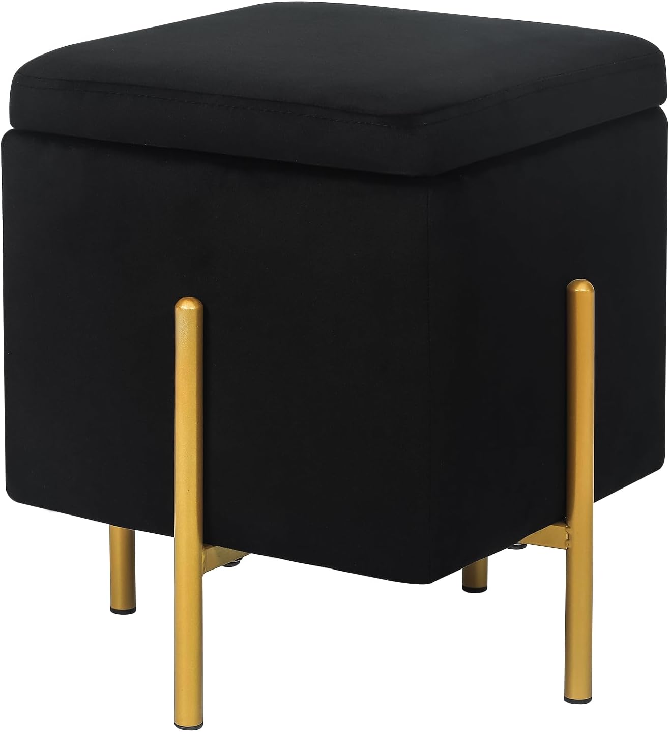 Upholstered Tufted Square Storage Ottomans