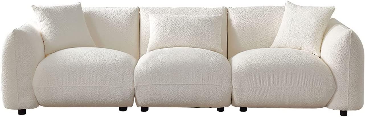 102.36" Sectional Sofa Cloud Couch for Living Room, Modern Back Upholstered Boucle Couch