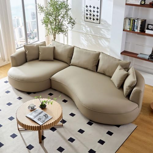 128.74" Modern Sectional curved Sofa Couch for Living Room