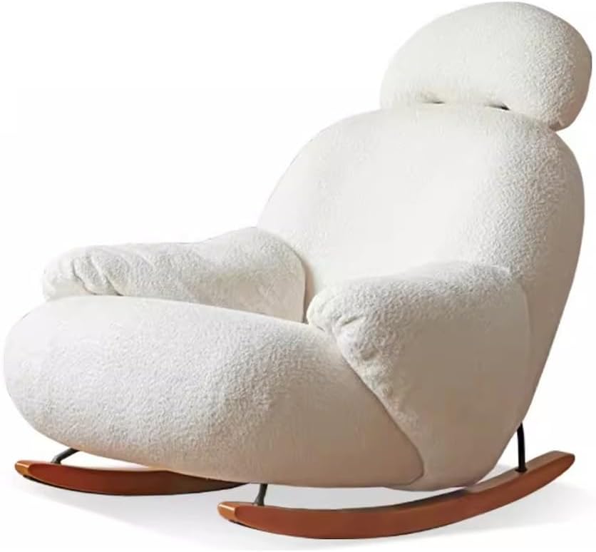 Couch for Living Room Lamb Velvet Sofa Chair Nordic Living Room White Leisure Rocking Chair