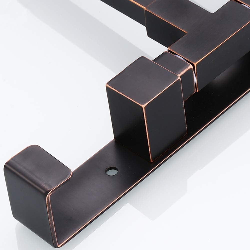 Oil Rubbed Bronze Towel Bars for Bathroom Wall Mounted Swivel Towel Rack Holder with Hooks 4-Arm