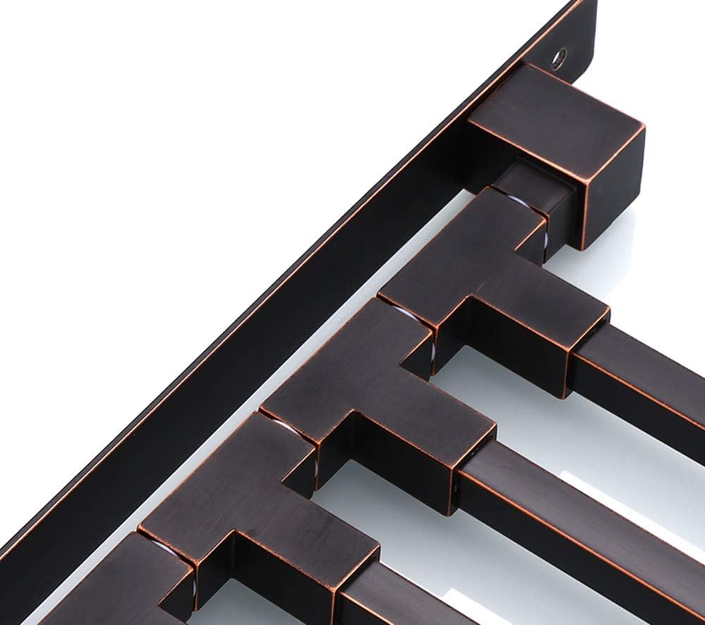Oil Rubbed Bronze Towel Bars for Bathroom Wall Mounted Swivel Towel Rack Holder with Hooks 4-Arm