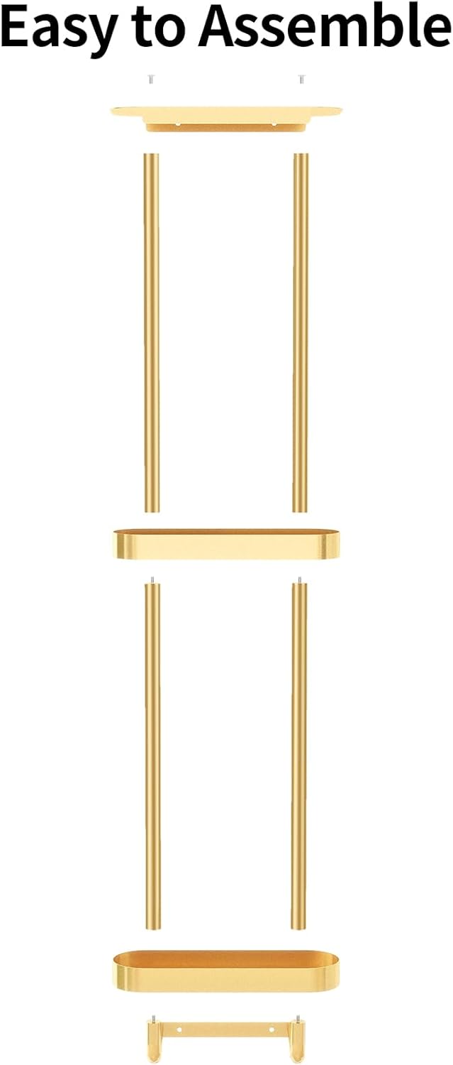 Towel Racks for Bathroom with Shower Caddy with Metal Shelf, 36.4 Inch Bathroom Towel Storage Wall Mounted
