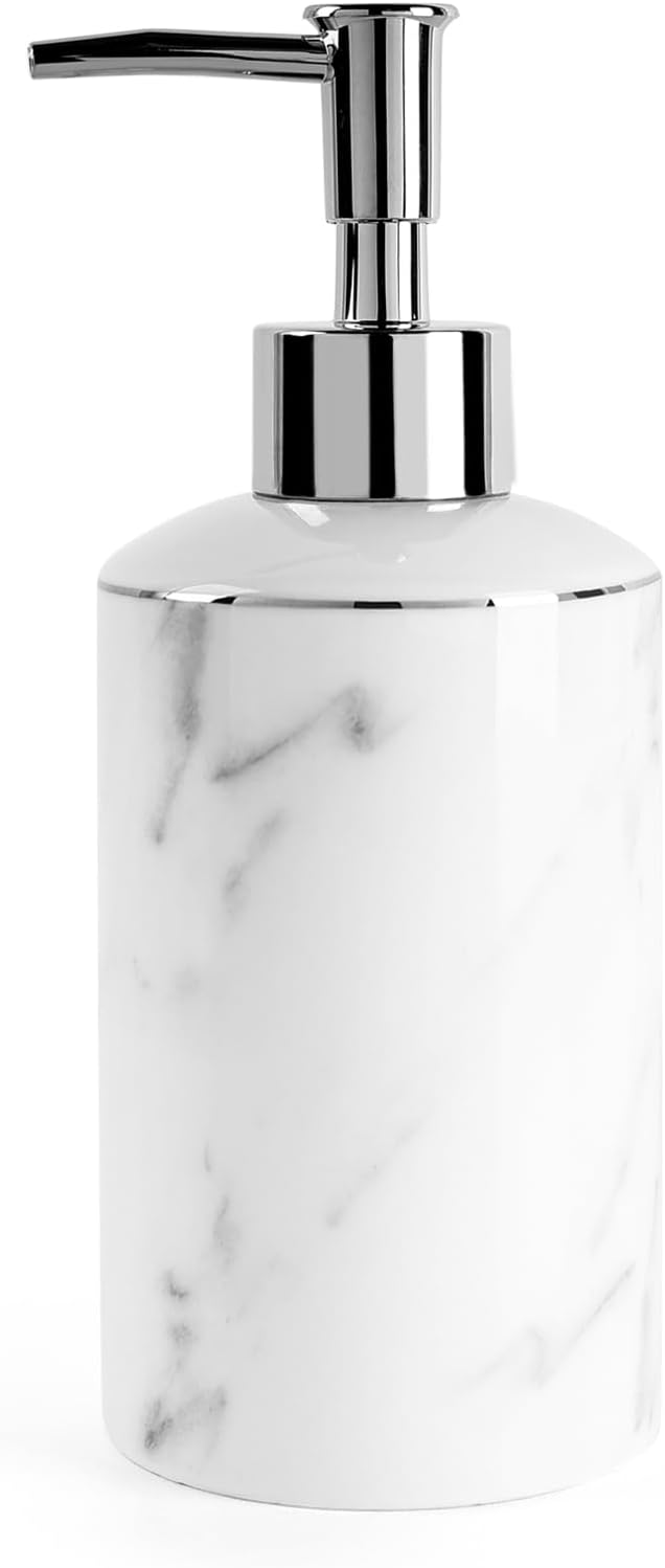 Marble Look Lotion Dispenser 12.5OZ Liquid Hand Soap Dispenser Pump Bottle for Hotel Kitchen Bathroom