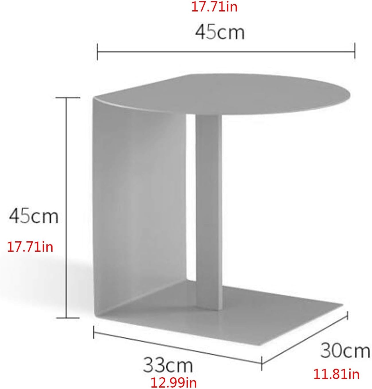 Side Table Snack Side Table, C Shaped Mobile End Table