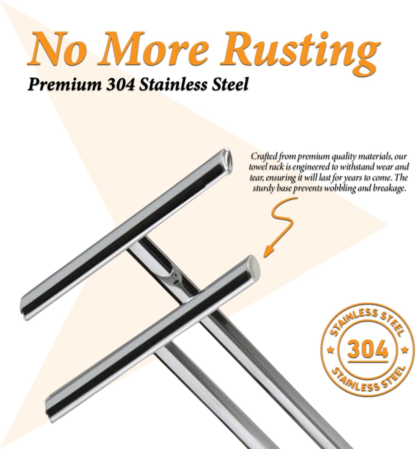 2 Tier Freestanding Towel Rack, Bathroom Standing Towel Racks