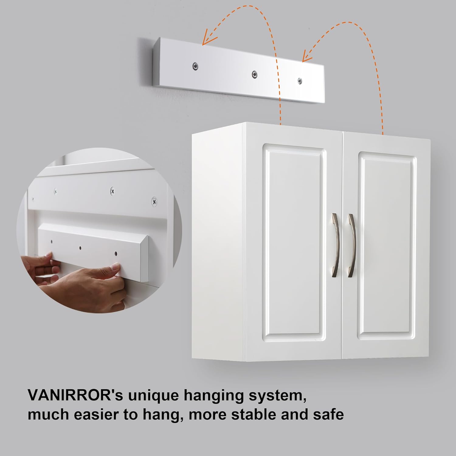 White Storage Cabinets, Bathroom Wall Cabinet Laundry Room Cupboard Over Toilet Space Storage Cabinet