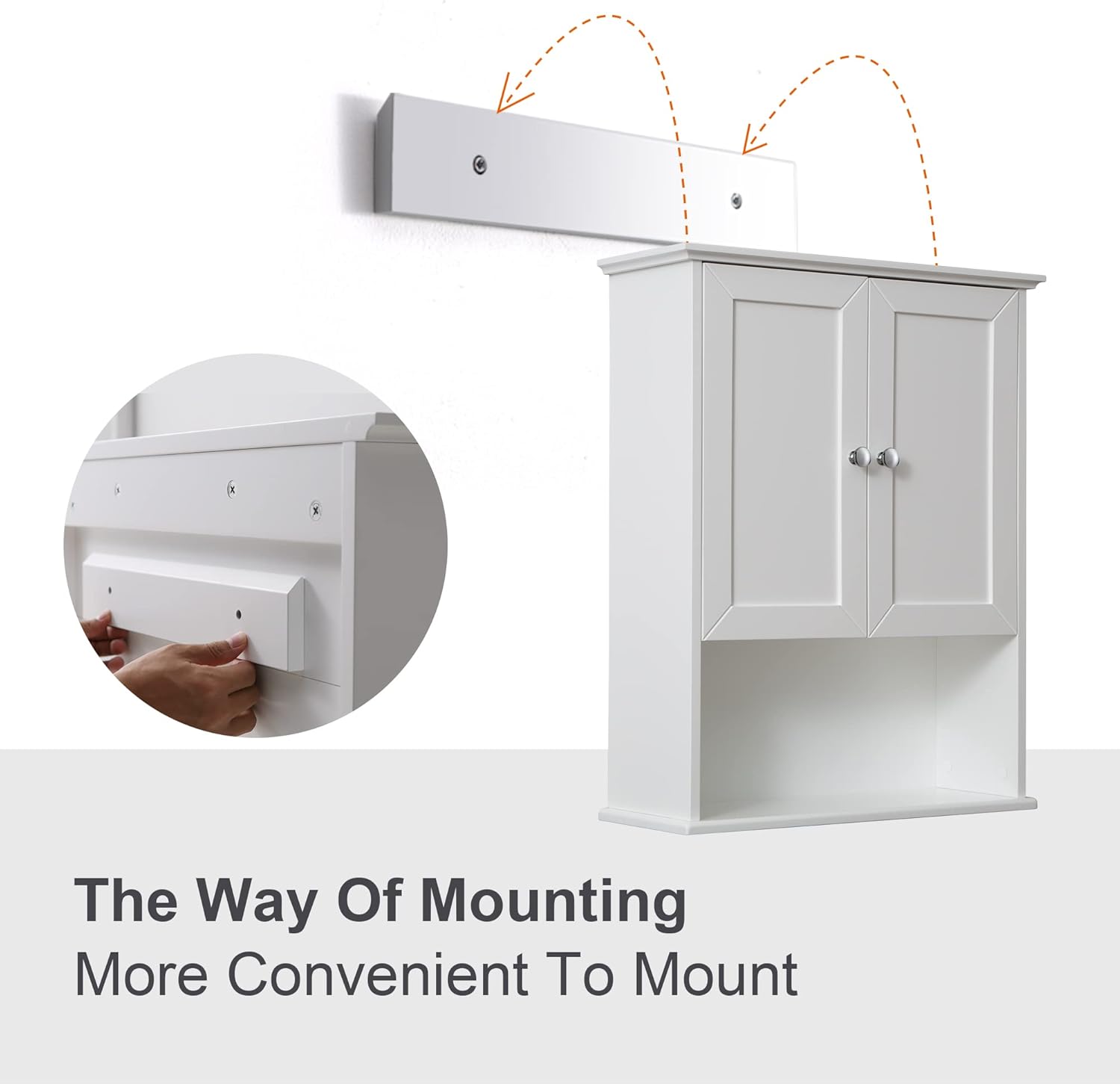 White Bathroom Wall Cabinet Over The Toilet Storage Cabinet, 24x30 Inch Wood Medicine Cabinets Wall Mounted Bathroom Cabinet