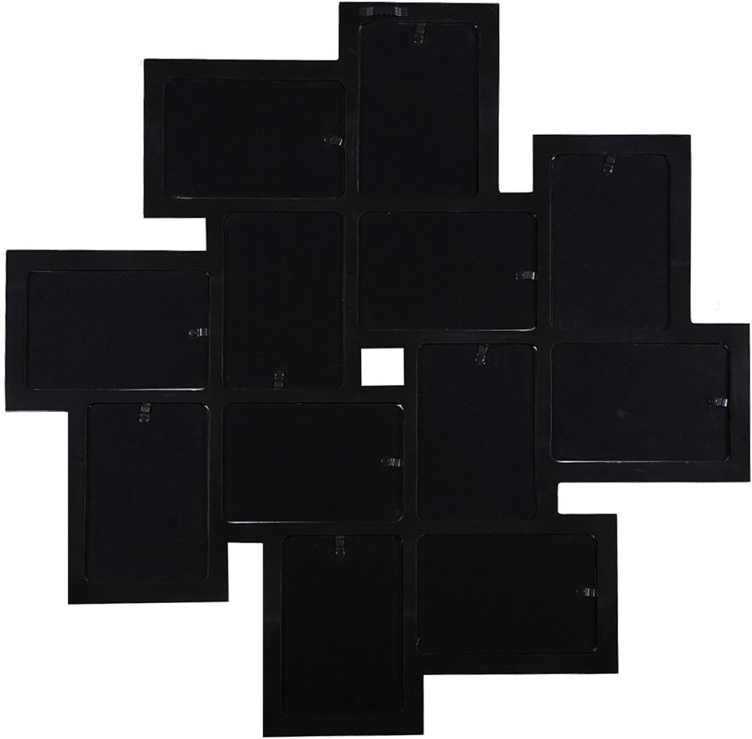 Decorative Black Wood Wall Hanging Collage Picture Photo Frame