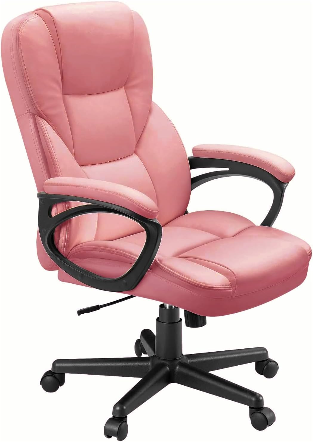 Office Executive Chair High Back Adjustable Managerial Home Desk Chair, Swivel Computer PU Leather Chair with Lumbar Support