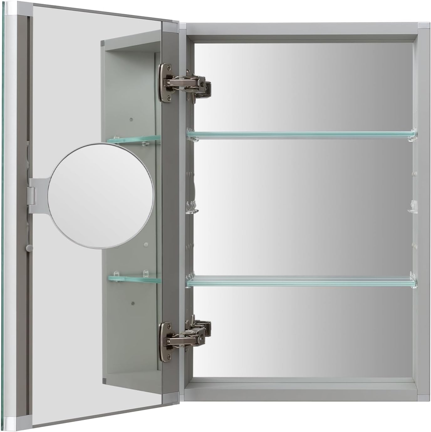 Medicine Cabinet Mirror 16 x 20 Inch, Movable 3X Magnifying Mirror,Recessed Medicine Cabinet