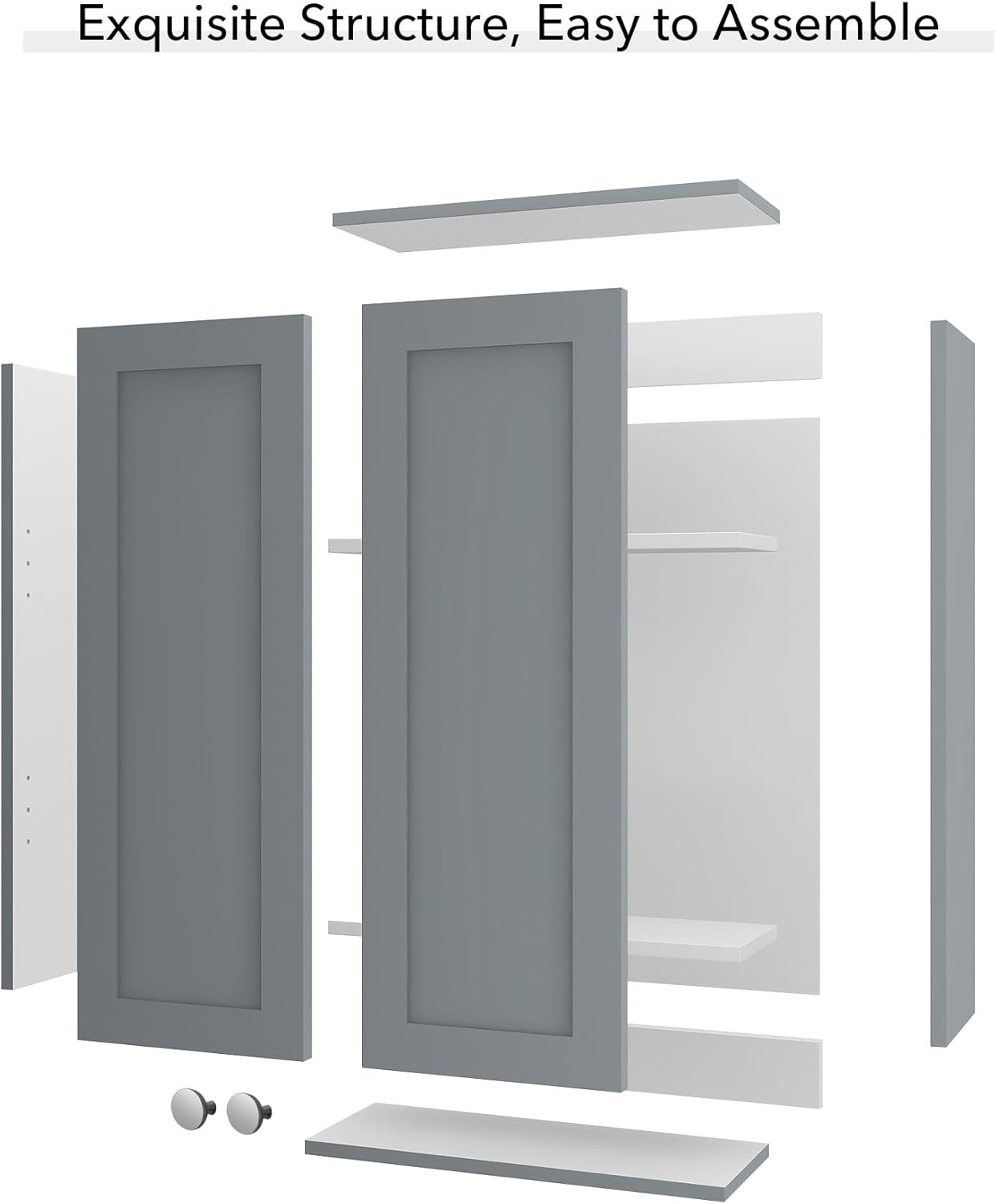 Bathroom Wall Cabinet, Over The Toilet Storage Cabinet, 19 x 27 inch Medicine Cabinet with Adjustable Shelves