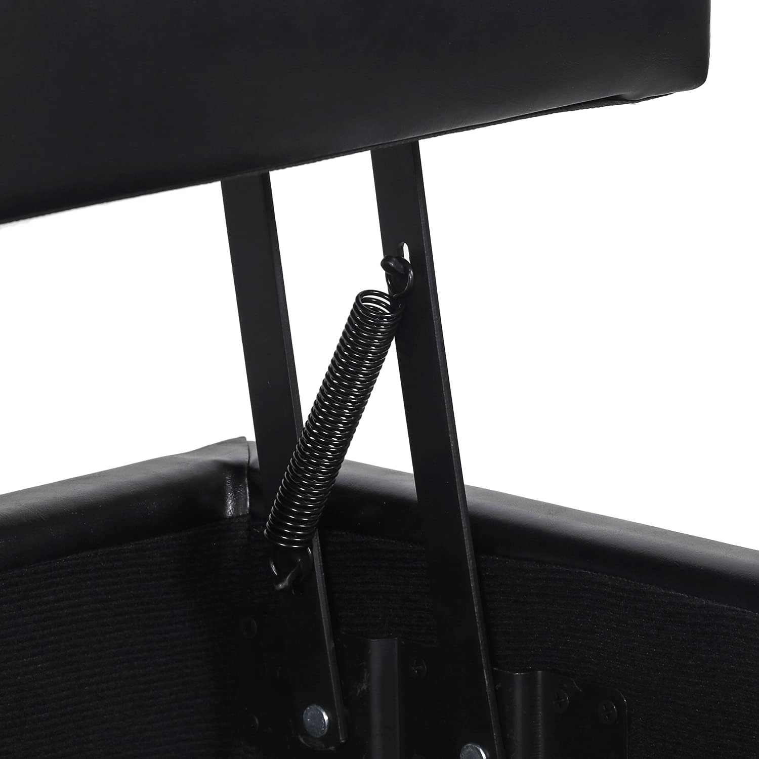 42 Inches Faux Leather Storage Bench with Large Storage Space, Upholstered Rectangular Ottoman