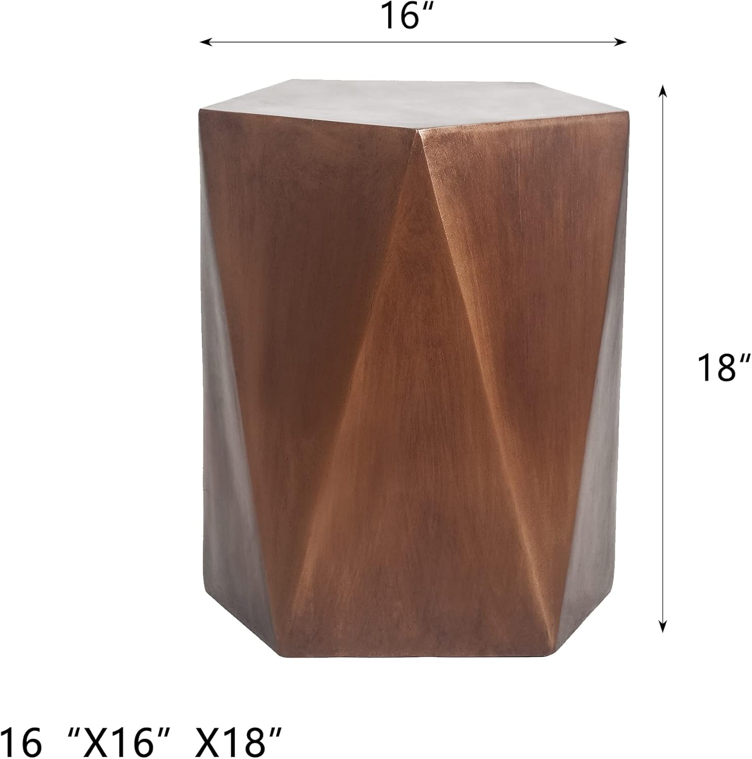 Concrete Outdoor Side, Accent End Coffee Table Plant Stand