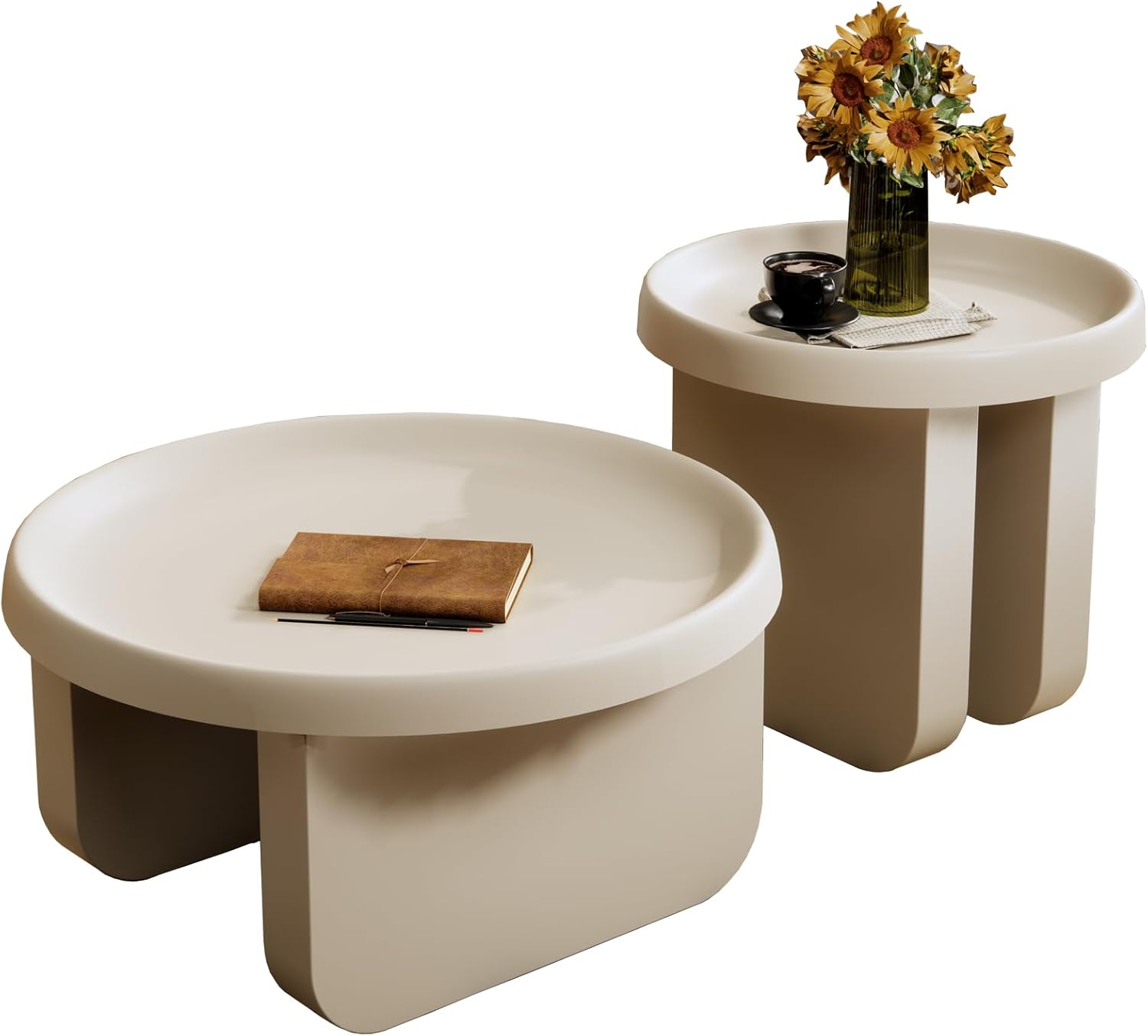 White Round Coffee Table, Modern Coffee Tables