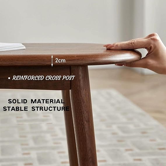 100% Solid Wood Dining Bench - Oak Bench for Entryway, Bedroom, Living Room, Kitchen Room - (Walnut Color, 47.24")