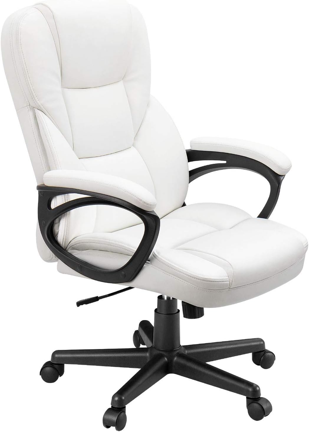 Office Executive Chair High Back Adjustable Managerial Home Desk Chair, Swivel Computer PU Leather Chair with Lumbar Support