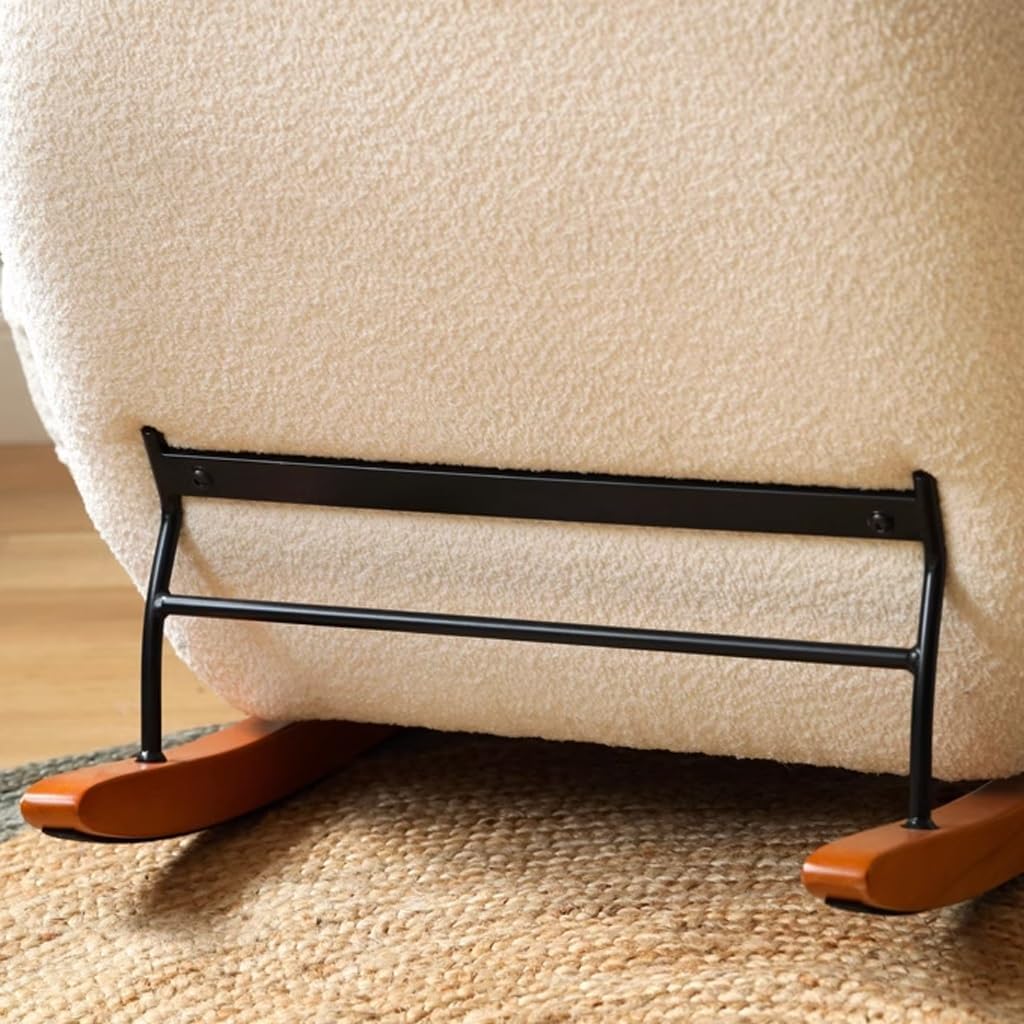 Couch for Living Room Lamb Velvet Sofa Chair Nordic Living Room White Leisure Rocking Chair
