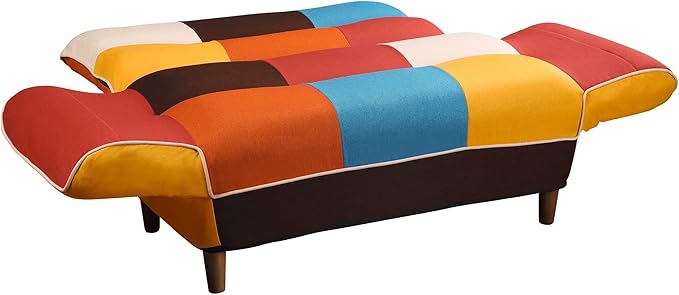 Sleeper Sofa Couch Bed, Small Space Colorful Sleeper Bed with Pillows
