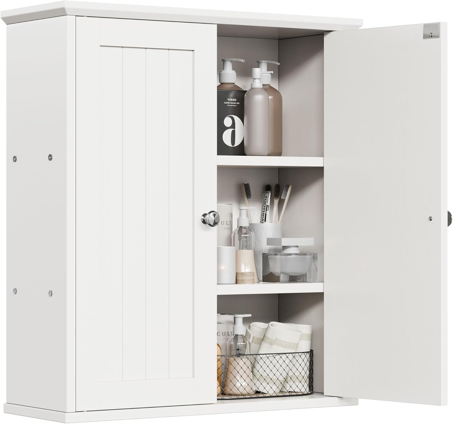 Bathroom Cabinet Wall Medicine Mount for Storage Over Toilet Mounted Kitchen Small Hanging Laundry Room Shelves