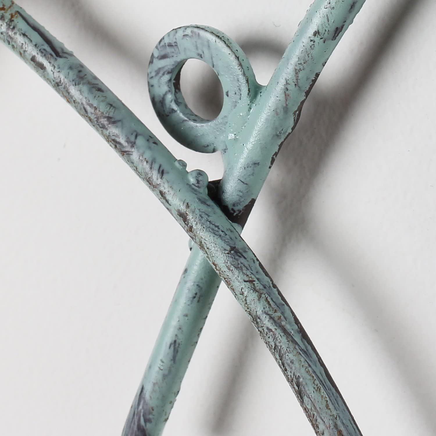 Decorative Distressed Blue Iron School of Fish Wall Hanging Accents Decor Widget