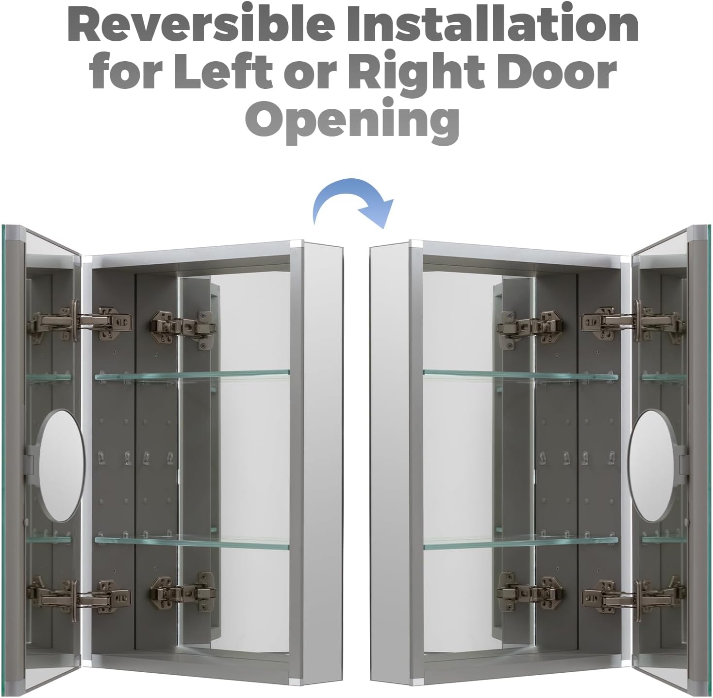 Medicine Cabinet Mirror 16 x 20 Inch, Movable 3X Magnifying Mirror,Recessed Medicine Cabinet