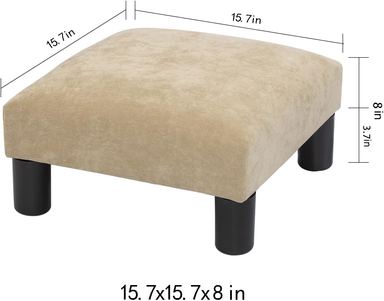 Small Footstool Geometric Art – Cuboid & Cylinder