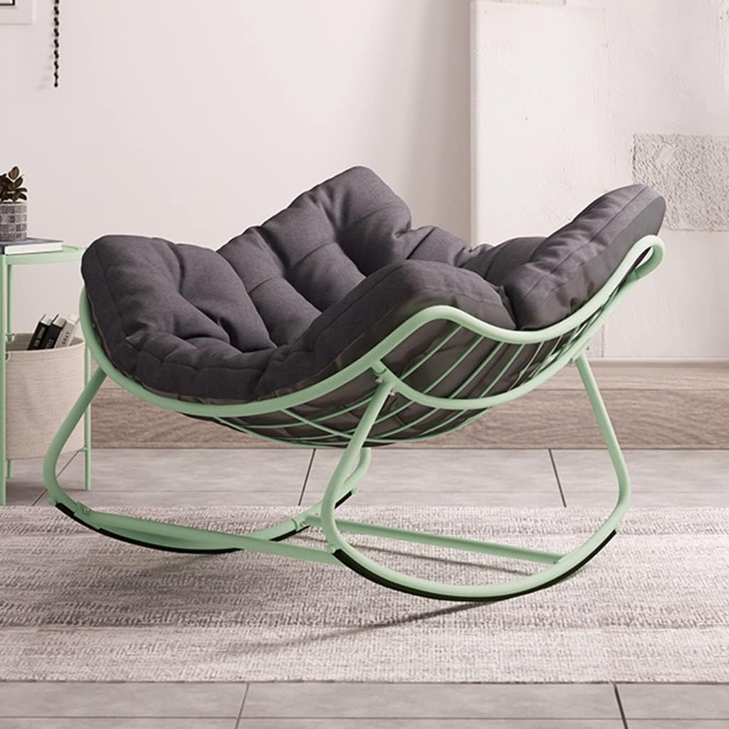 Rocking Chair Recliner, Single Rocking Chair, Smooth Rocking Motion, Easy to Assemble (Green)