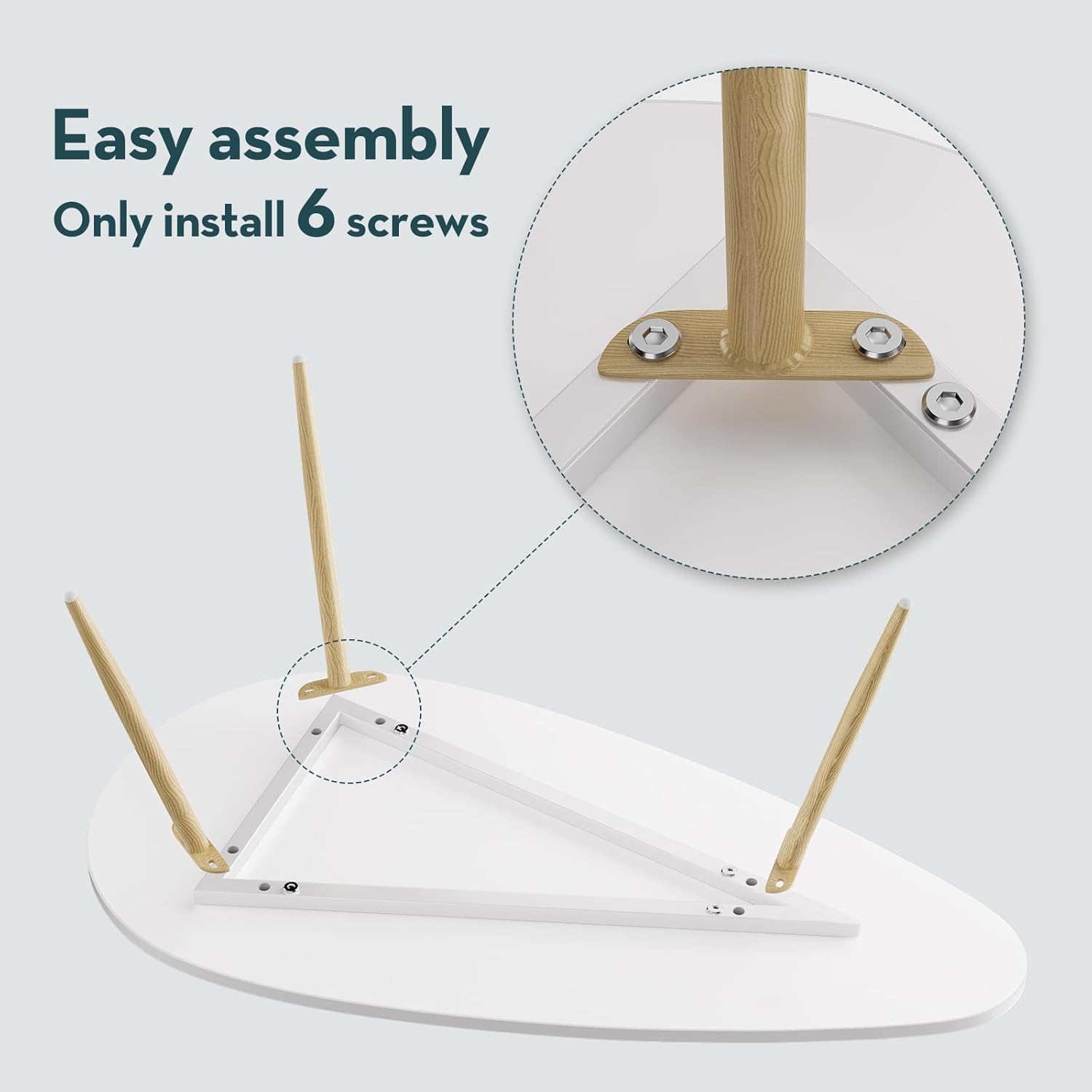 Modern Coffee Table White Coffee Tables for Small Space Unique Simple Oval Center Table