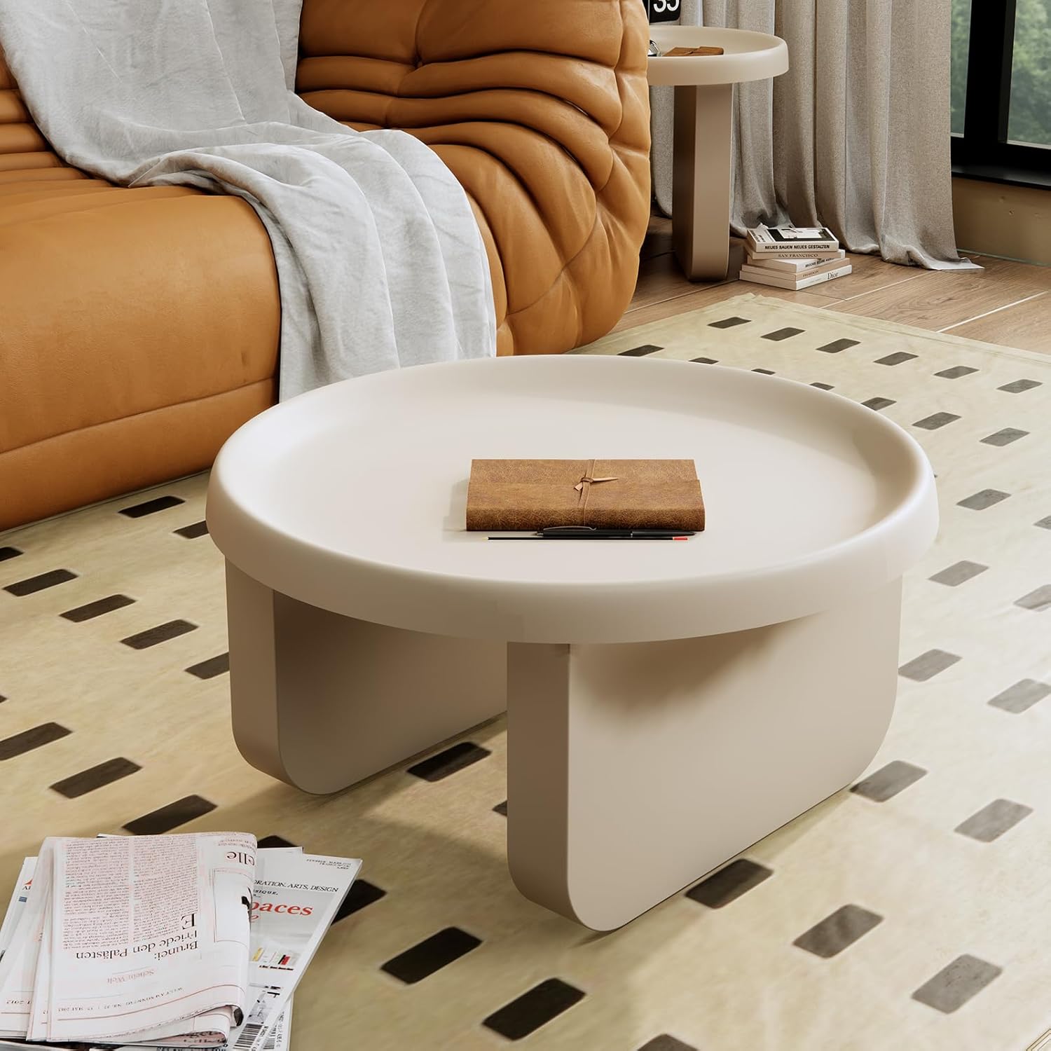 White Round Coffee Table, Modern Coffee Tables