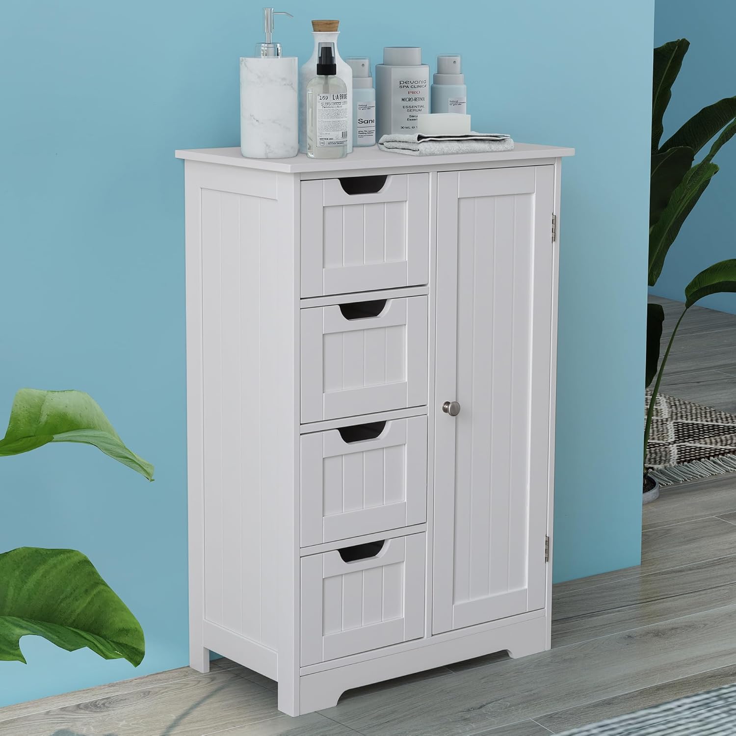 Bathroom Floor Cabinet 22x32 Inch Bathroom Cabinets Freestanding Storage Cabinet with Adjustable Shelves