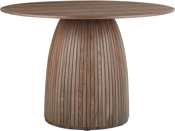 47.24" Round Dining Table, Modern Wood Kitchen Table