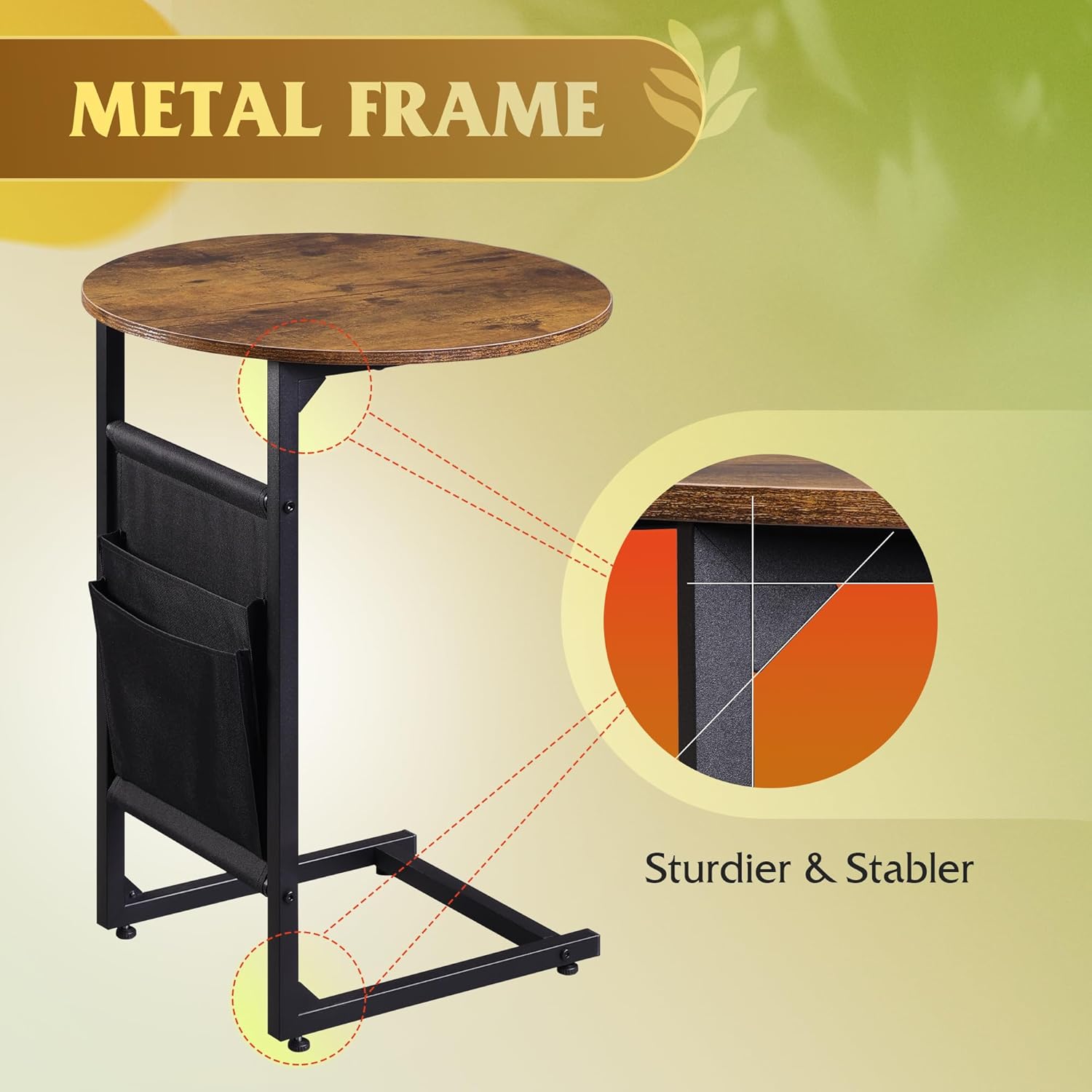 Coffee Table, 31.3" and 18.7" Small Coffee Tables for Living Room
