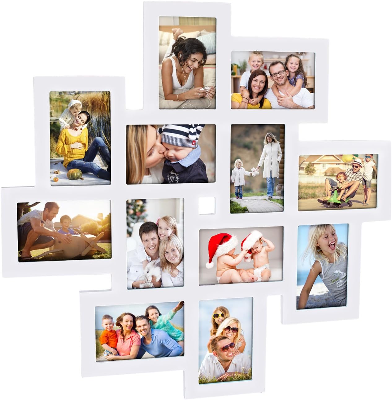 Decorative Wood Wall Hanging Collage Picture Photo Frame