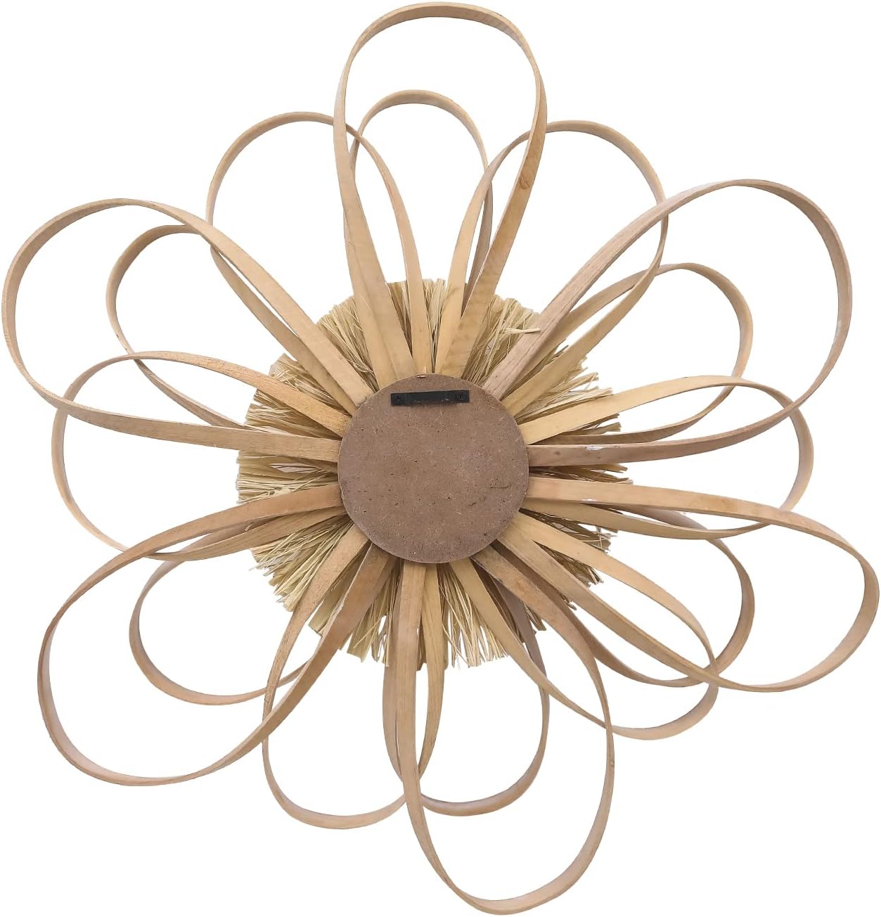 Large Metal Flower Wall Sculptures for Living Room, Bedroom, Bathroom (Wooden Flower)