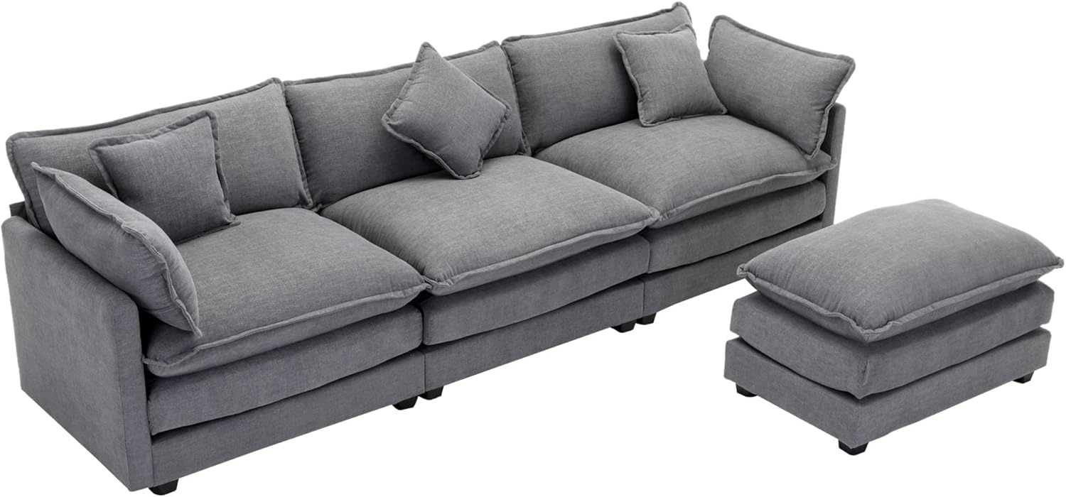 112.2" Sectional Sofa for Living Room, Convertible L-Shape Couch