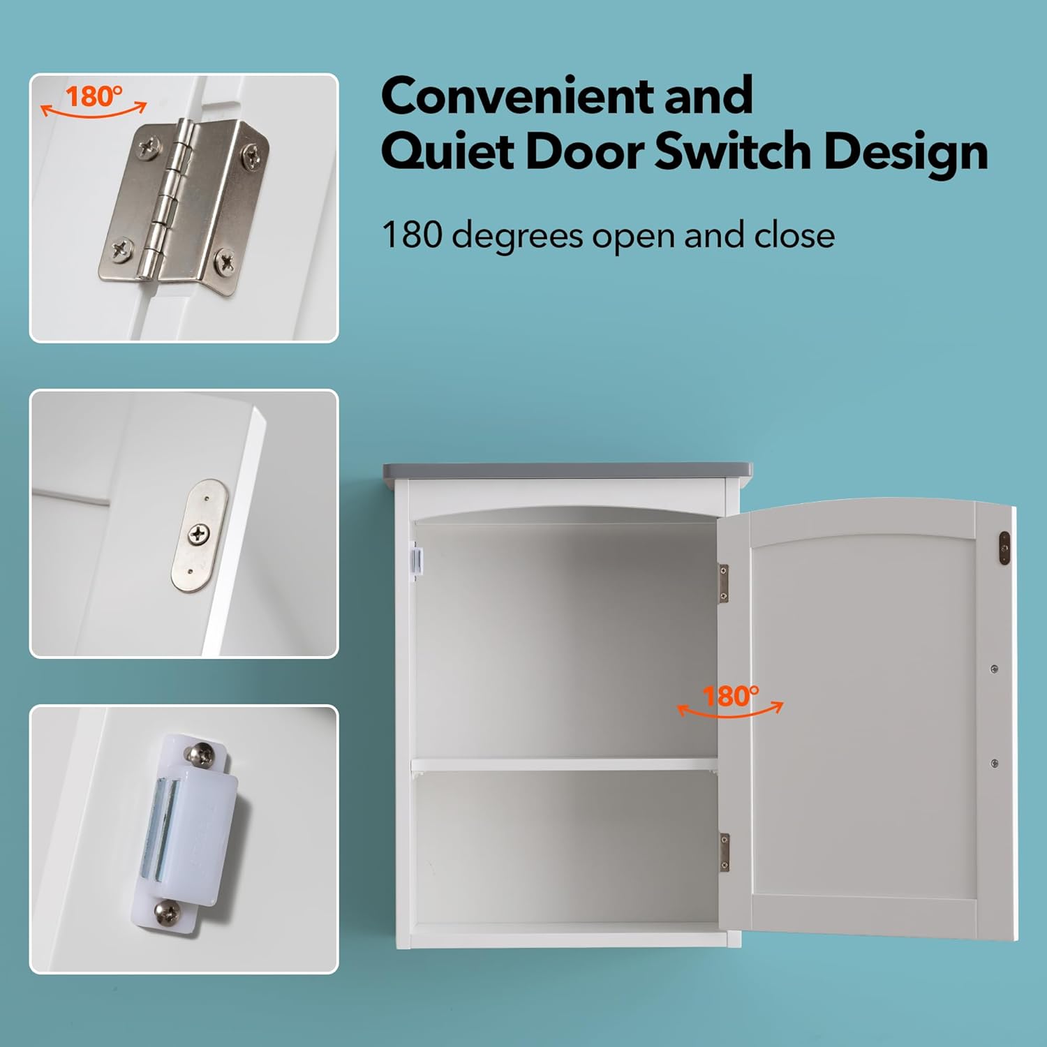 Bathroom Wall Cabinet 15 x 20 Inch Small Wall Cabinets Single Door Over Toilet Medicine Cabinet for Small Bathrooms