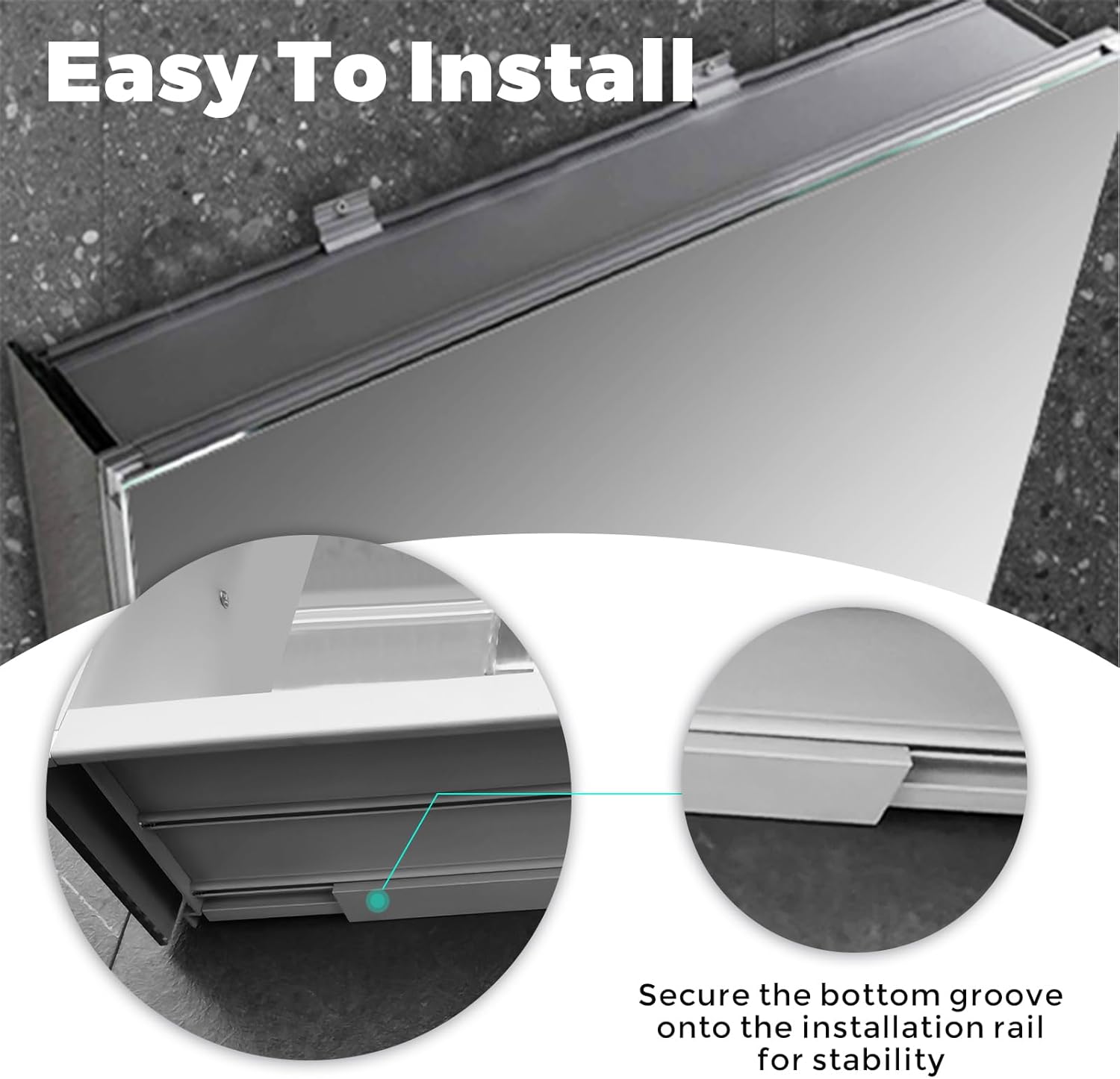 Medicine Cabinet Mirror 16 x 20 Inch, Movable 3X Magnifying Mirror,Recessed Medicine Cabinet