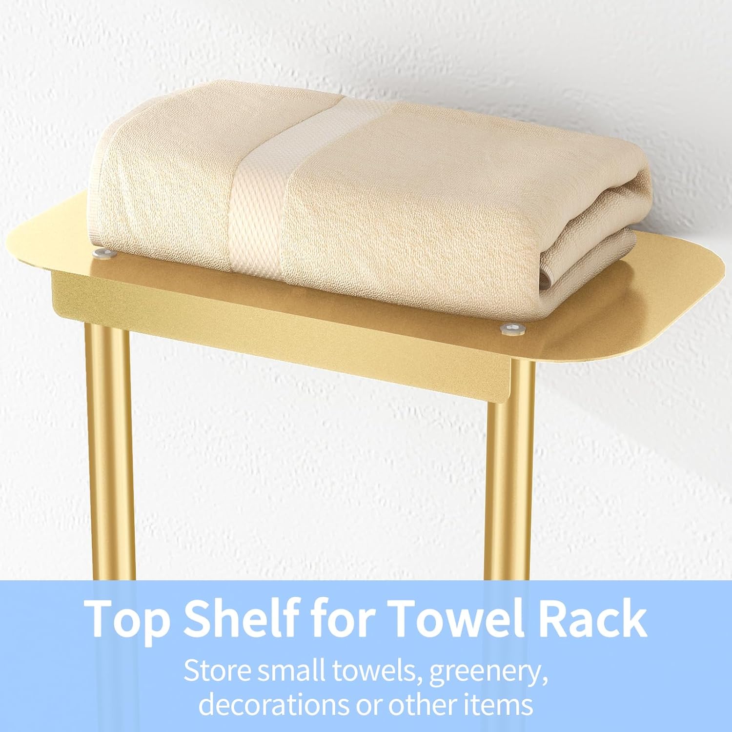 Towel Racks for Bathroom with Shower Caddy with Metal Shelf, 36.4 Inch Bathroom Towel Storage Wall Mounted
