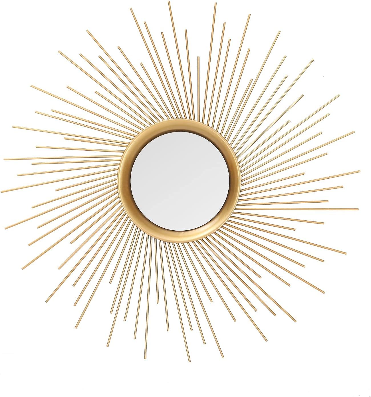 Sunburst Gold Mirrors 24.6" for Wall, Large Metal Decorative Entry Wall-Mounted Mirrors